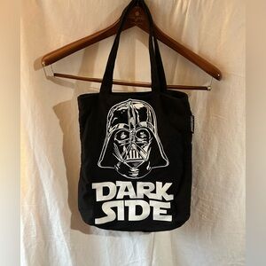 Dark Side Black Tote Bag Star Wars Darth Vader Canvas Tote Entertainment